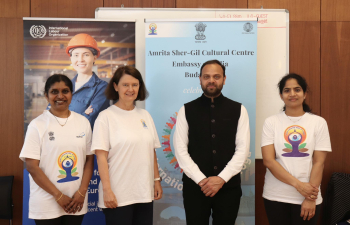 Yoga session at ILO on 26 May 2025 celebrating 11th International Day of Yoga
